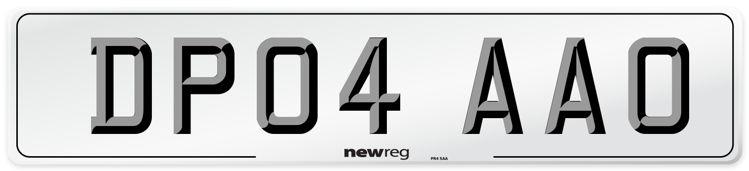 DP04 AAO Number Plate from New Reg
